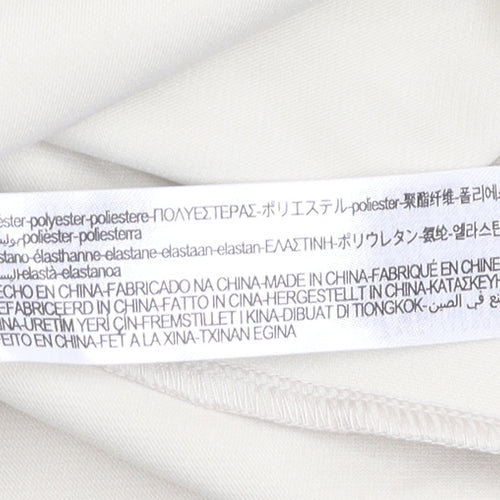 Zara Women's White Shift Dress Size 12