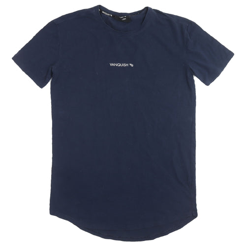 Vanquish Men Blue Large Crew Neck T-Shirt