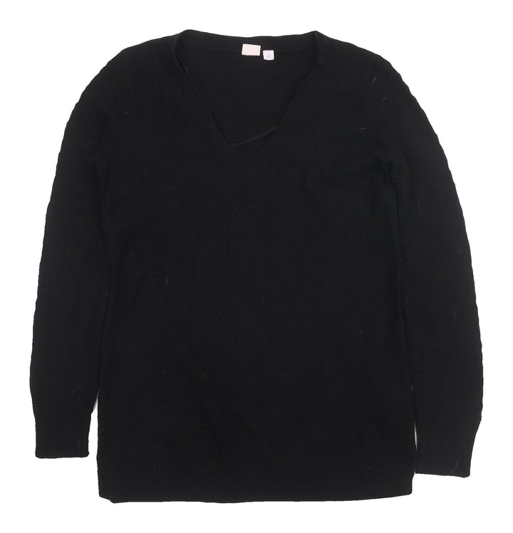GAP Women's Black V-Neck Pullover Jumper XS