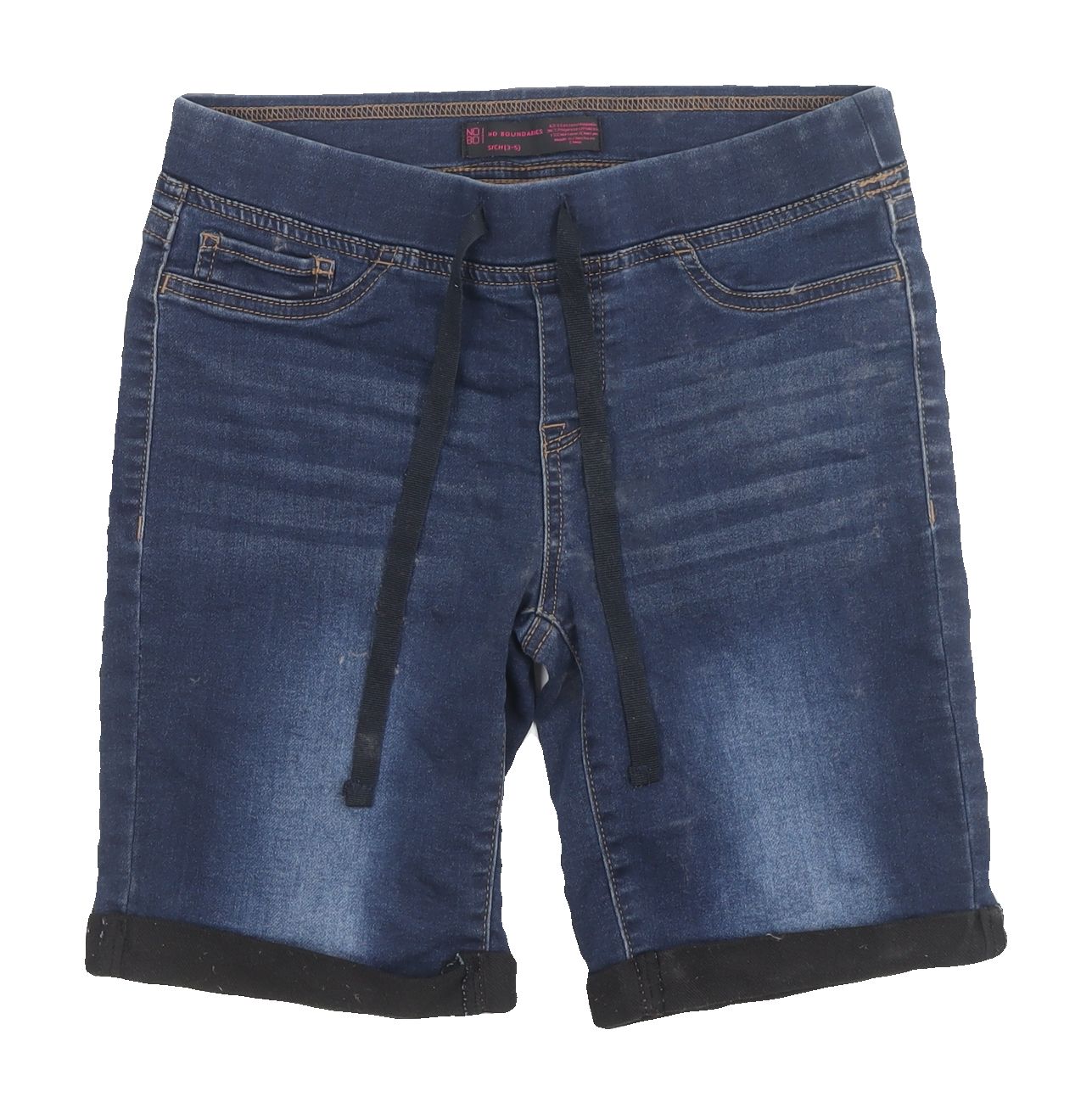 No Boundaries Boys Blue Denim Bermuda Shorts Size S
