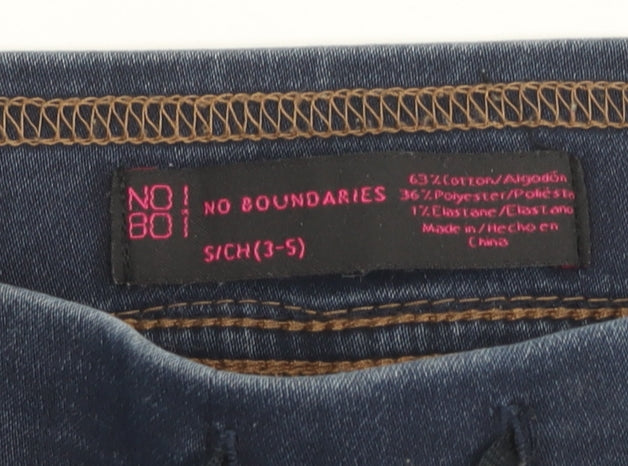 No Boundaries Boys Blue Denim Bermuda Shorts Size S