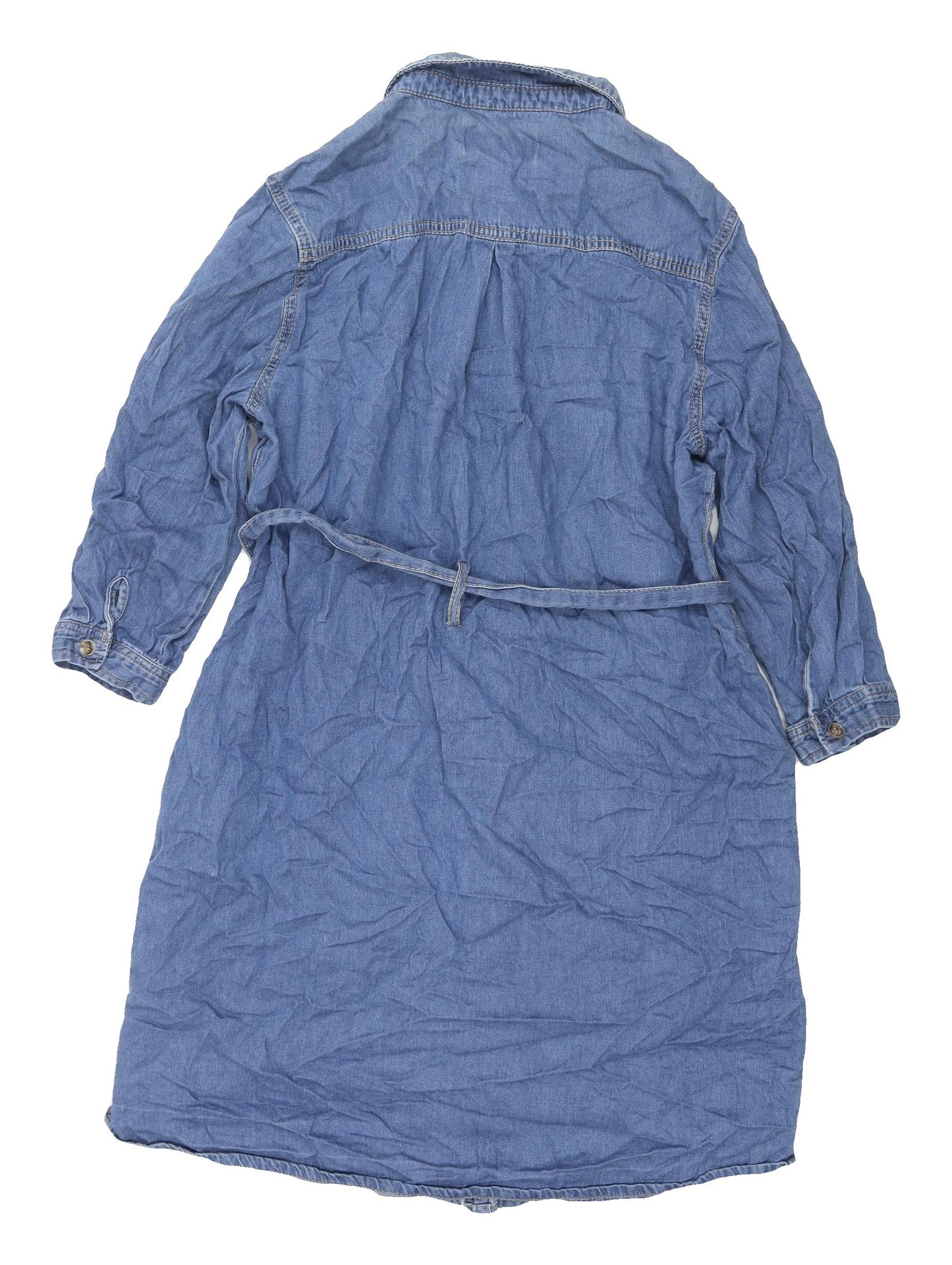 New Look Women Blue Denim Shirt Dress Size 14
