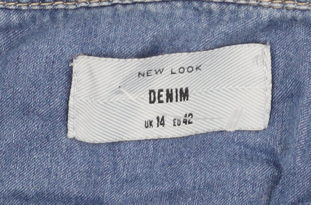 New Look Women Blue Denim Shirt Dress Size 14
