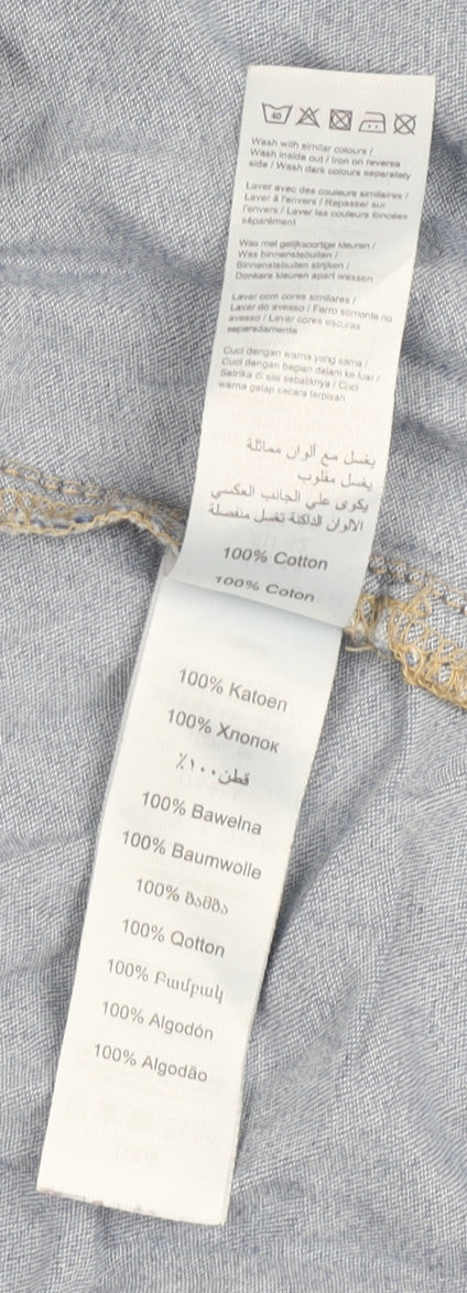 New Look Women Blue Denim Shirt Dress Size 14