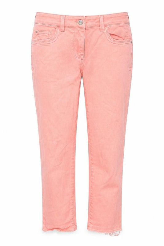 Front view of Next Women's Pink Cropped Jeans, size 10, Stretchy