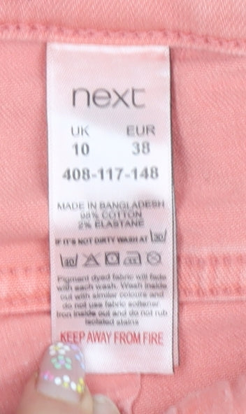 Next Women's Pink Cropped Jeans Size 10 Stretchy