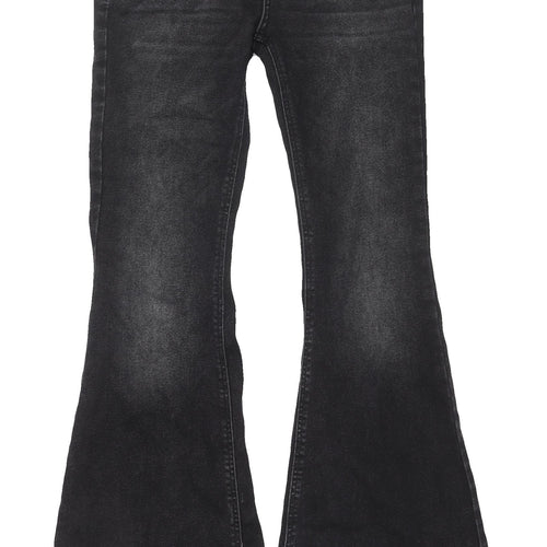 Stradivarius Women’s Black Flared Jeans Size 10