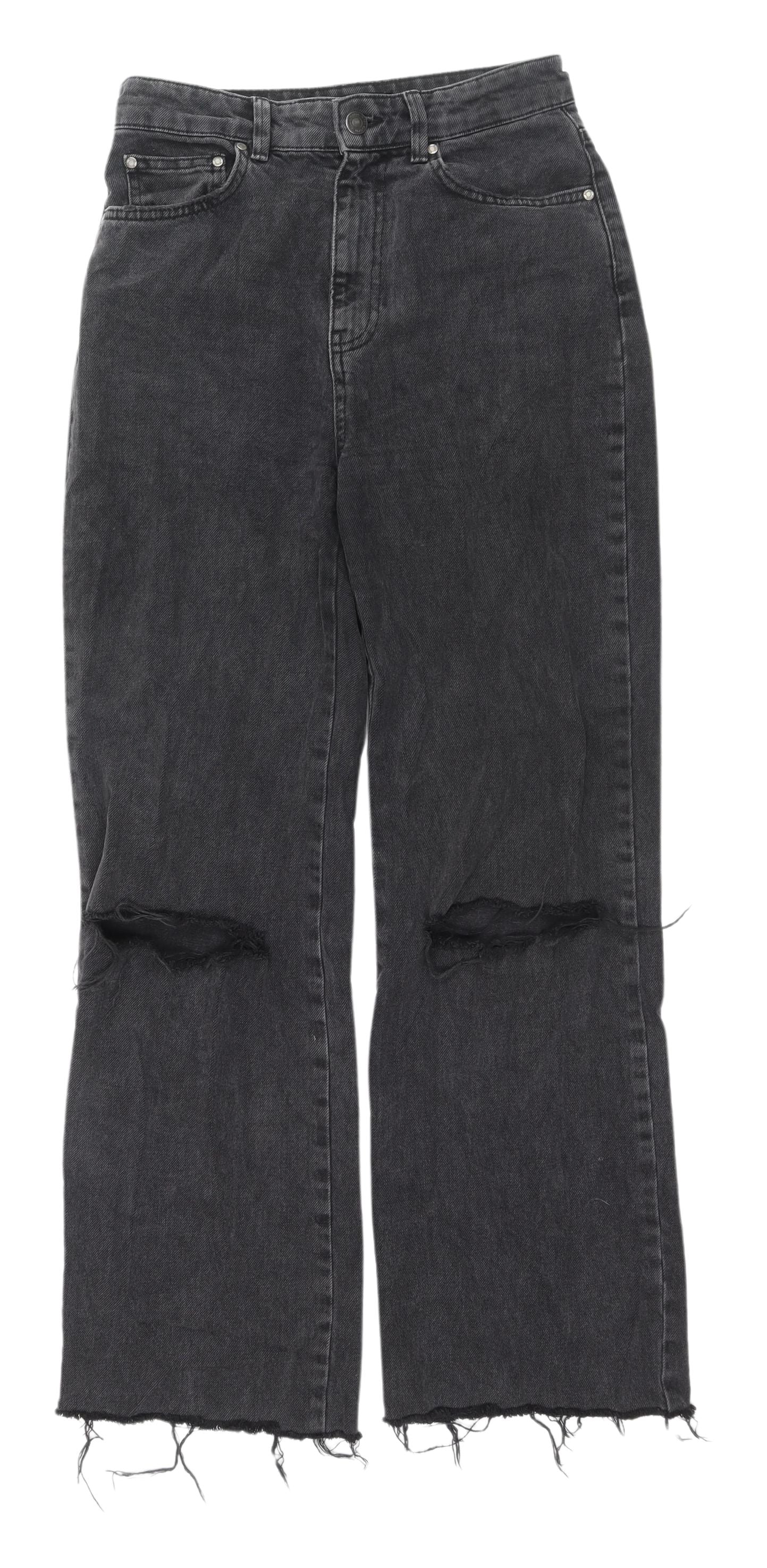 Stradivarius Women's Black Straight Jeans Size 8