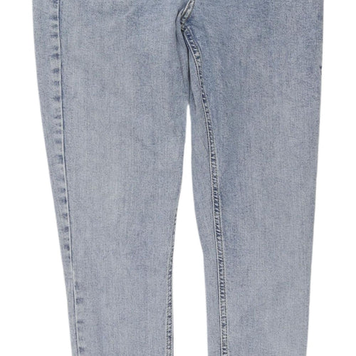 Topshop Women's Blue Skinny Jeans - Size 32