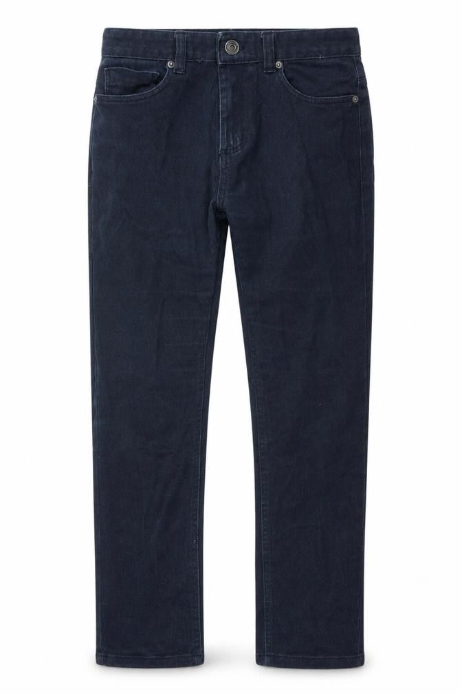 Front view of Denim Co. Men's Slim Blue Jeans with Stretch, size M