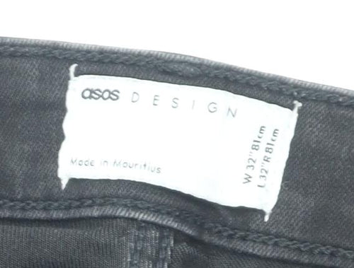 ASOS Black Women's Skinny Jeans, Size 32, Stretch Fit