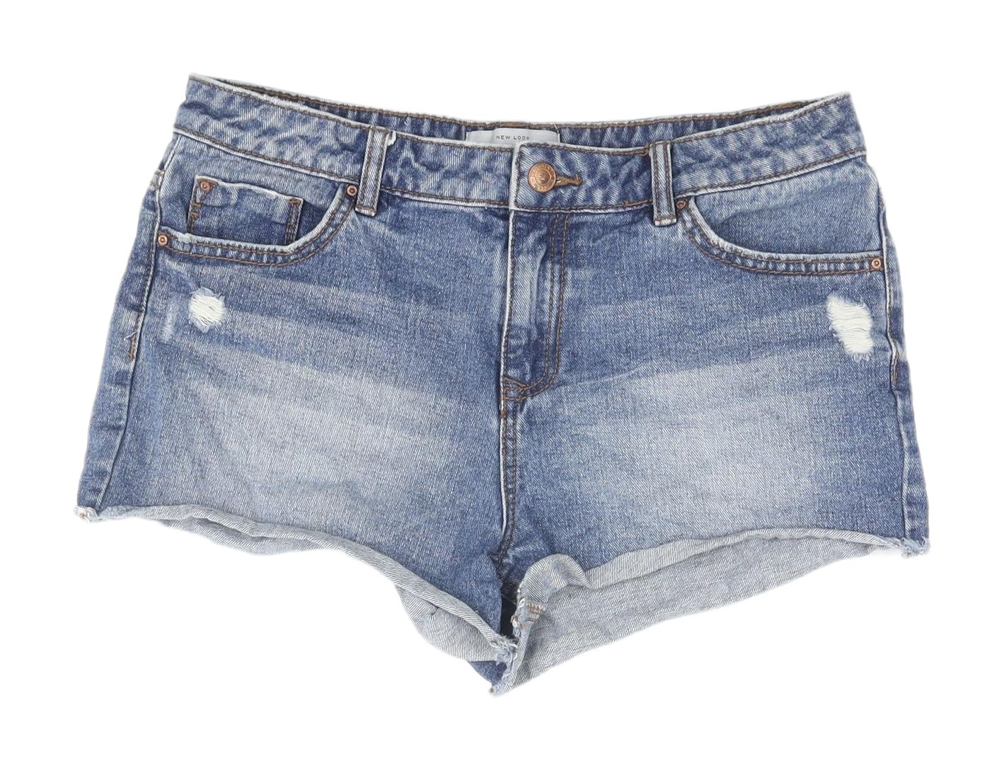 New Look Women’s Blue Hot Pants Denim Shorts Size 10