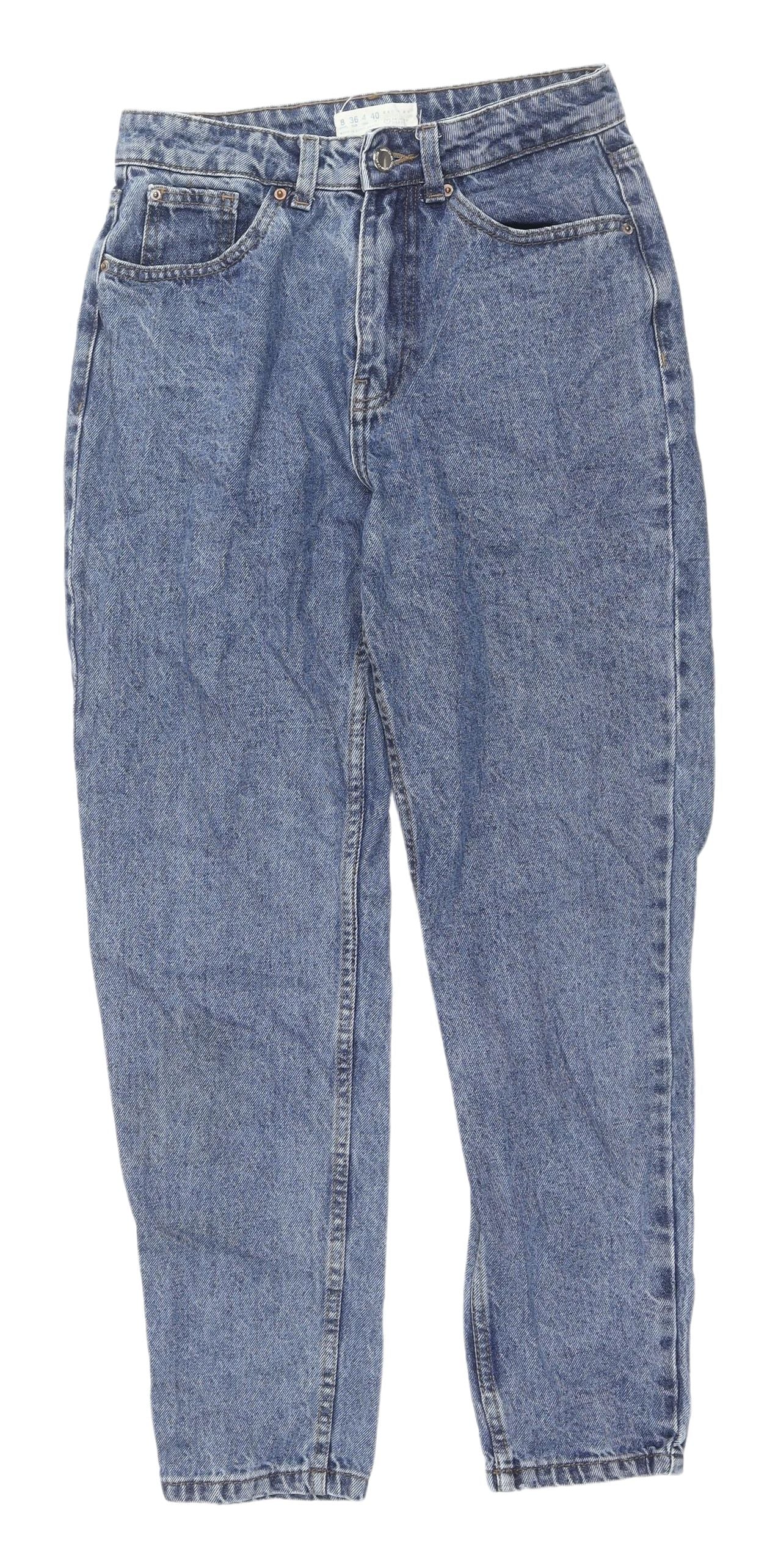 Primark Ladies Blue Mom Jeans Size 8 Relaxed Fit