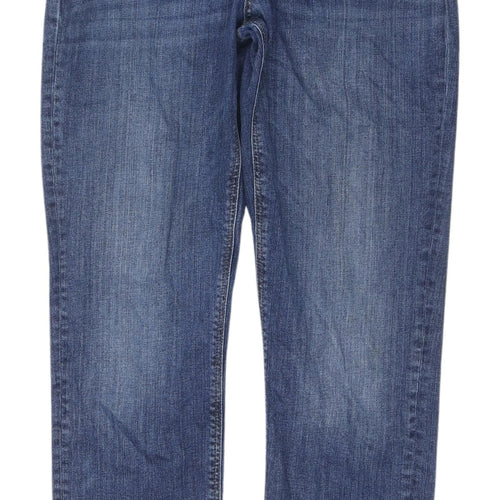 River Island Men's Blue Straight Denim Jeans Size 30