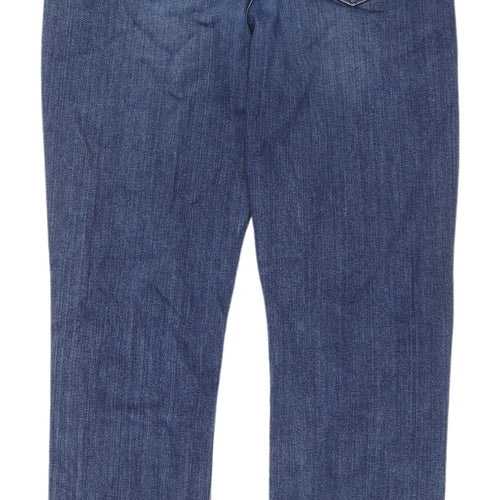 River Island Men's Blue Straight Denim Jeans Size 30