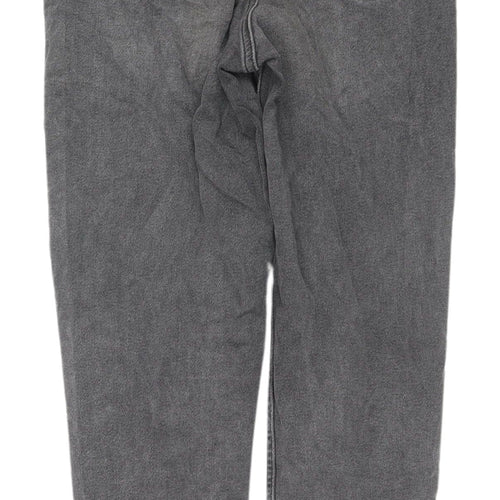 H&M Women’s Grey Straight Distressed Jeans Size 10