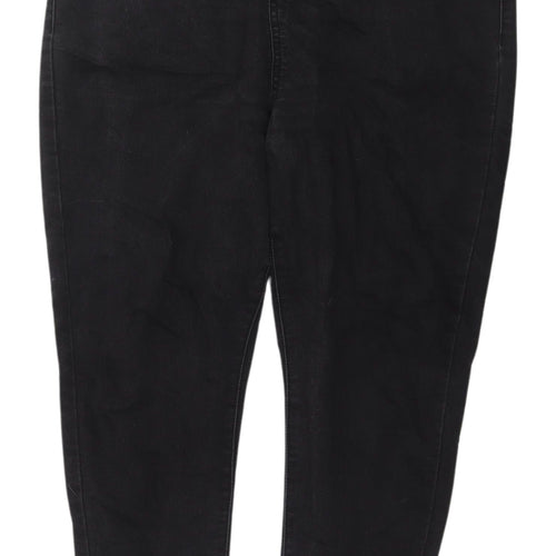 Boohoo Blue Women's Black Jeans Size 18 Elastic Waist