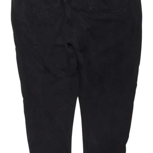Boohoo Blue Women's Black Jeans Size 18 Elastic Waist