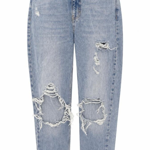 Topshop Women’s Blue Distressed Mom Jeans Size 10