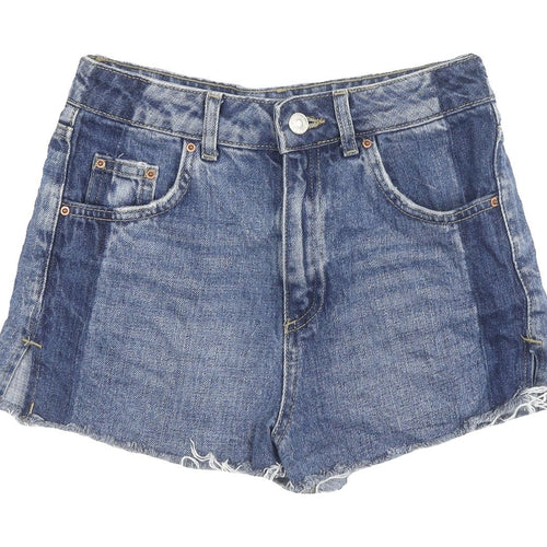 Topshop Women's Blue Cut-Off Denim Shorts UK 6