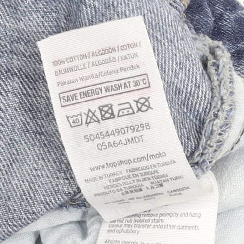 Topshop Women's Blue Cut-Off Denim Shorts UK 6