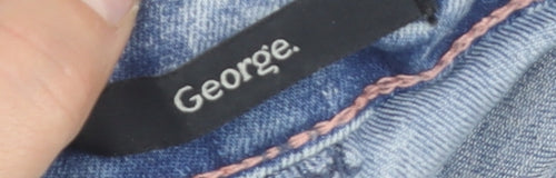 George Women's Blue Bermuda Denim Shorts