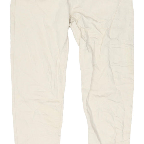 Marks and Spencer Men's Beige Straight Jeans 32 Regular Fit