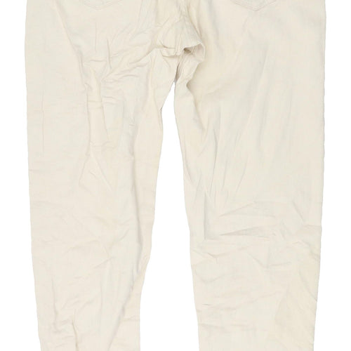 Marks and Spencer Men's Beige Straight Jeans 32 Regular Fit