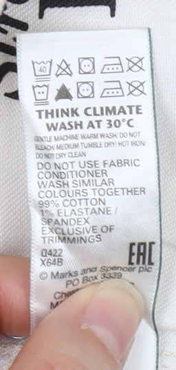 Marks and Spencer Men's Beige Straight Jeans 32 Regular Fit