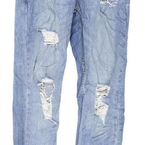 Primark Women's Blue Distressed Jeans Size 10