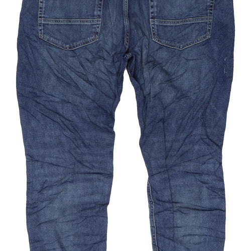 Marks and Spencer Men's Blue Straight Jeans, Size L
