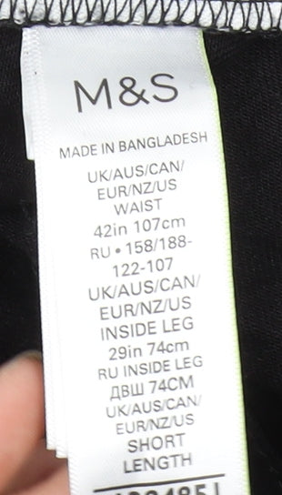 Marks and Spencer Men's Black Straight Jeans Size 42W/29L