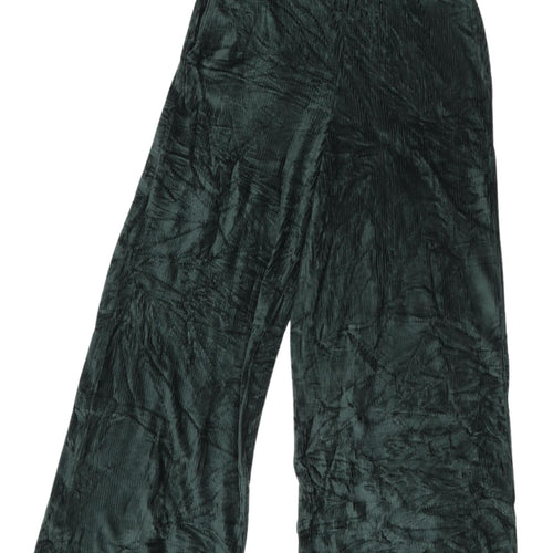 Marks & Spencer Women's Green Wide-Leg Trousers Size 8