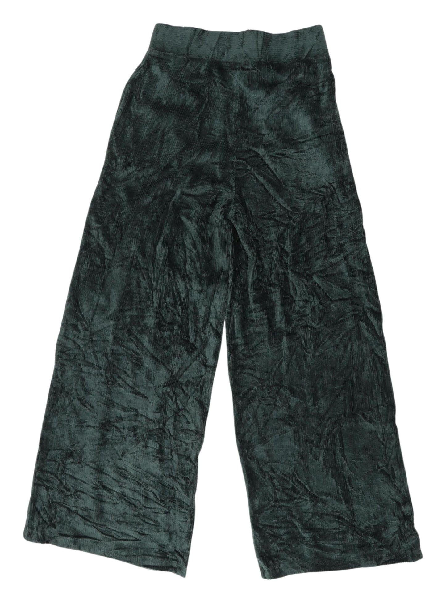 Marks & Spencer Women's Green Wide-Leg Trousers Size 8