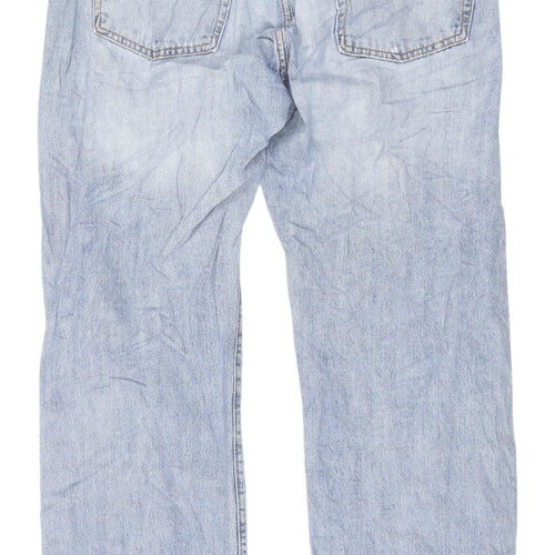 Gap Men's Blue Straight Jeans, 32W x 32L, Light Wash