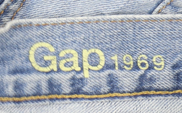Gap Men's Blue Straight Jeans, 32W x 32L, Light Wash
