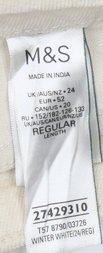 Marks and Spencer Women's Ivory Straight Trousers