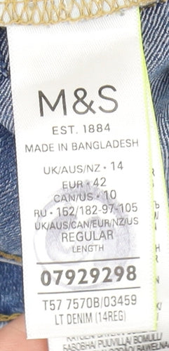 Marks and Spencer Women's Blue Straight Jeans Size 14