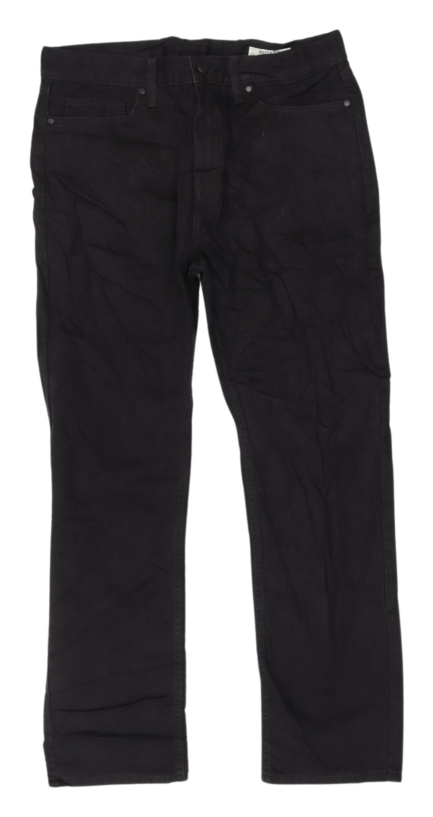 Marks and Spencer Men's Black Straight Jeans 34