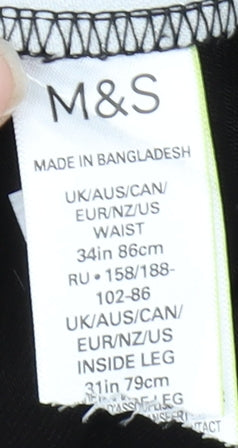 Marks and Spencer Men's Black Straight Jeans 34