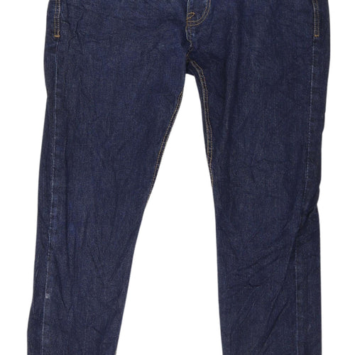 Duck and Cover Men's Blue Straight Jeans L 34 In Leg