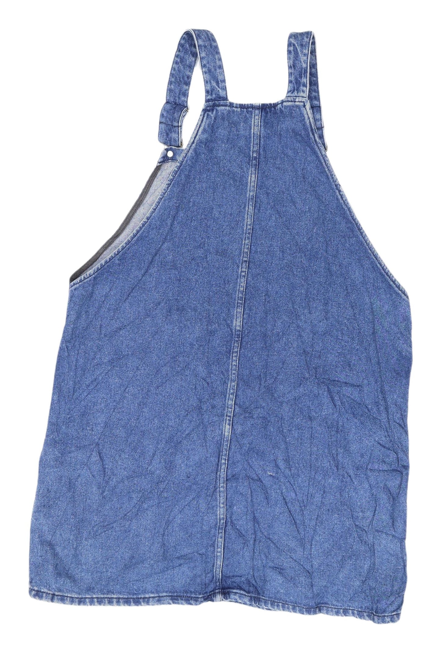 New Look Women Blue Denim Pinafore Dress Size 14