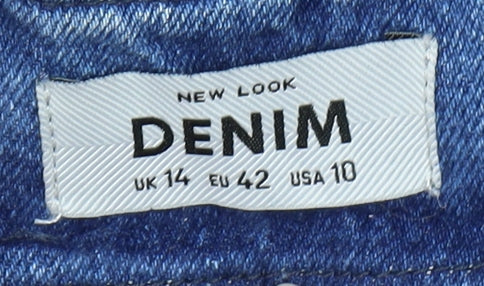 New Look Women Blue Denim Pinafore Dress Size 14