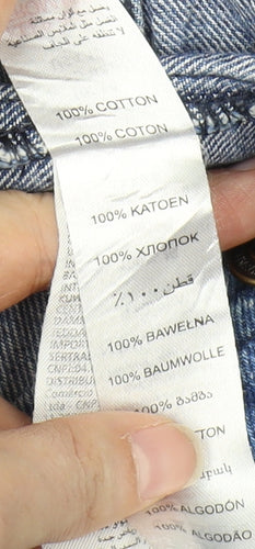 New Look Women Blue Denim Pinafore Dress Size 14