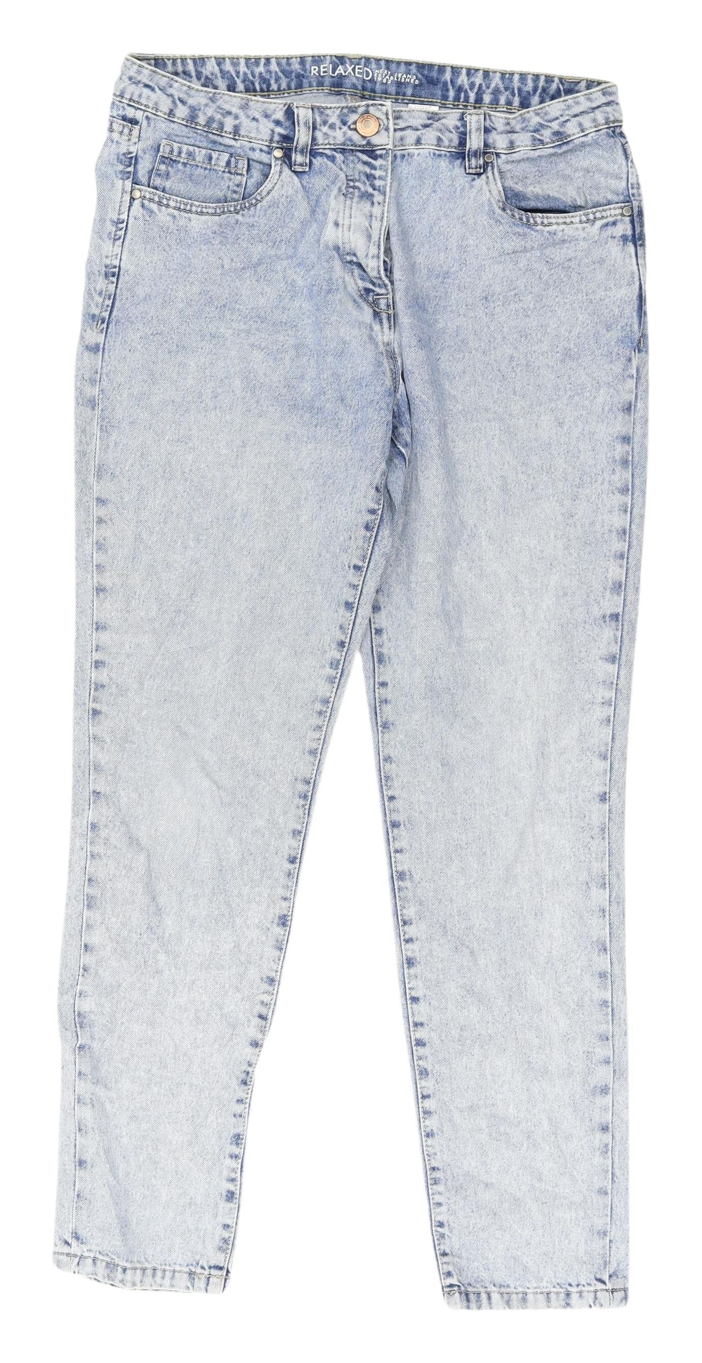 Next Women's Blue Relaxed Straight Jeans Size 12