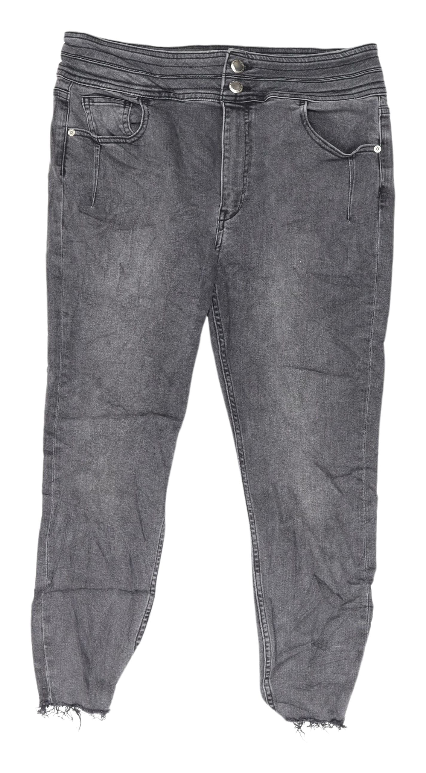 River Island Women’s Grey Jegging Jeans Size 16