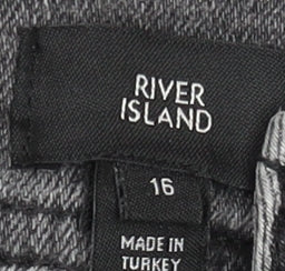 River Island Women’s Grey Jegging Jeans Size 16