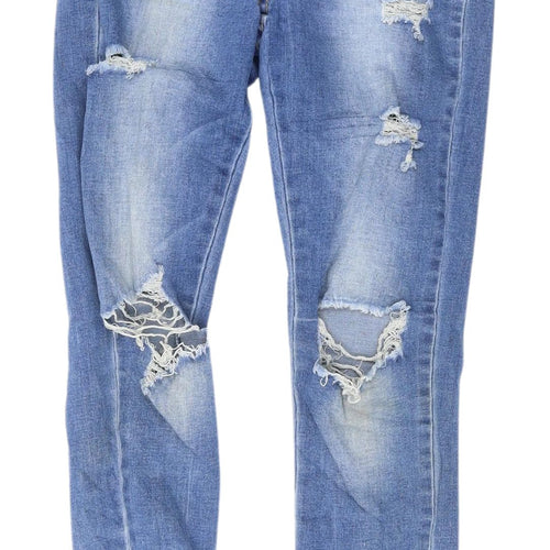 Miss RJ Women's Blue Ankle Distressed Jeans Size 8