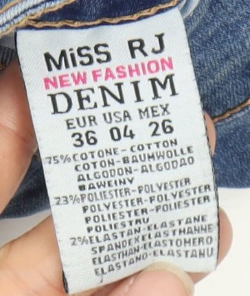 Miss RJ Women's Blue Ankle Distressed Jeans Size 8