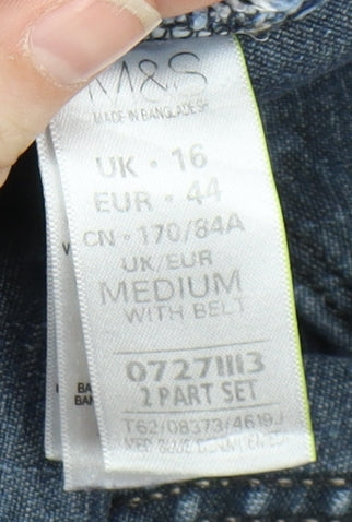 Marks and Spencer Women's Blue Straight Jeans Size 16